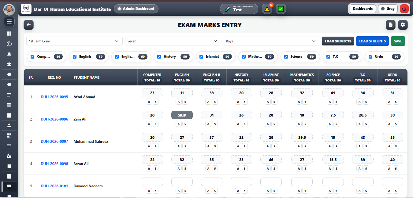 Exam Management