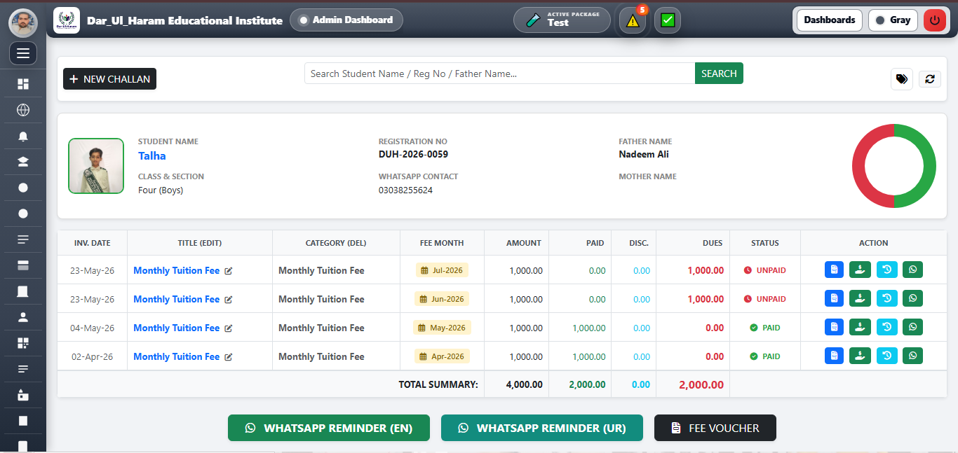 Fee Management